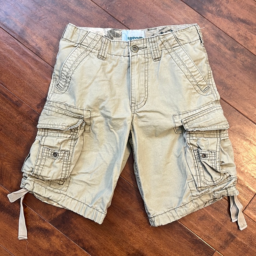 Boys cargo khaki shorts